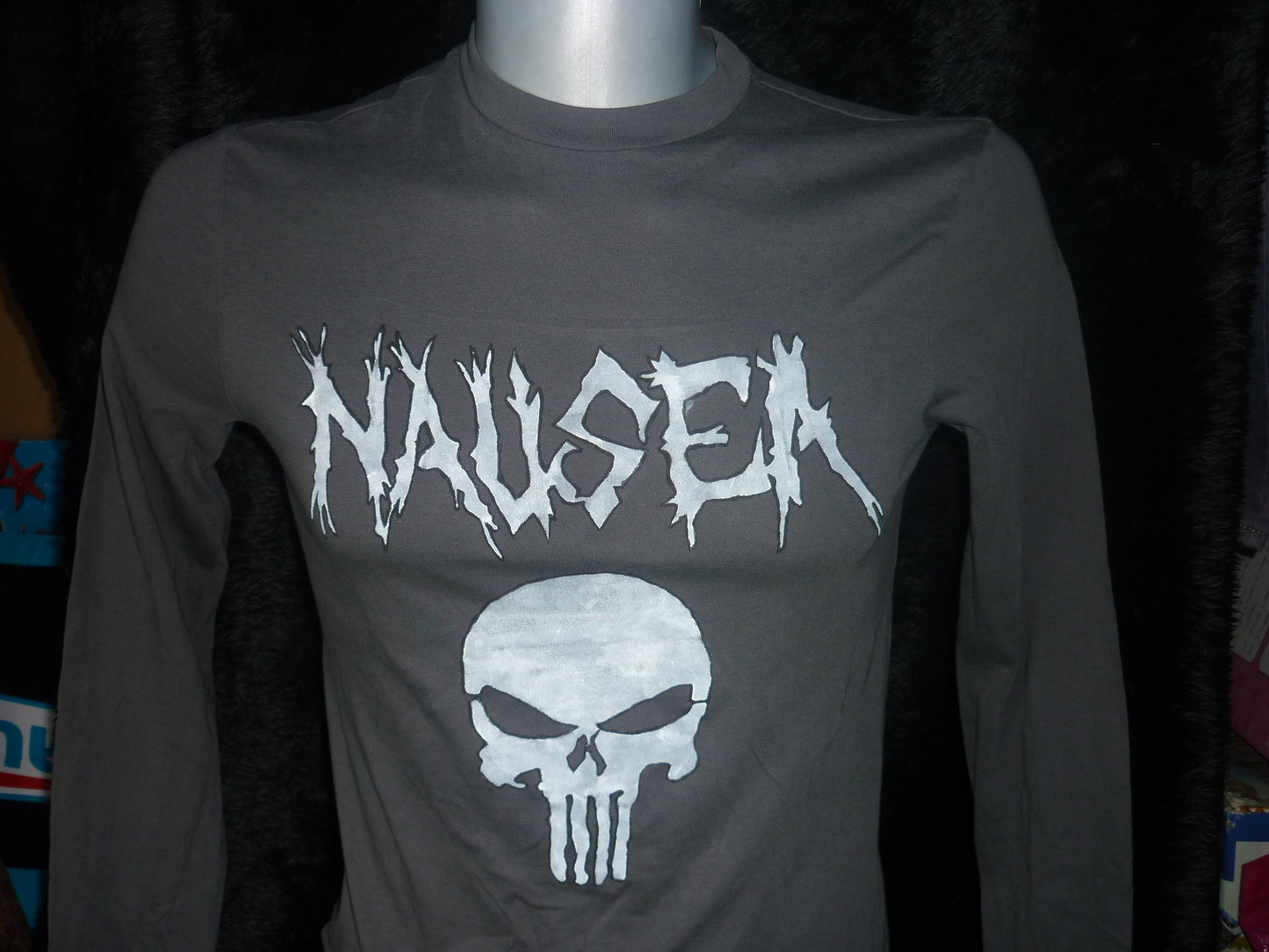 Nausea hand painted long t