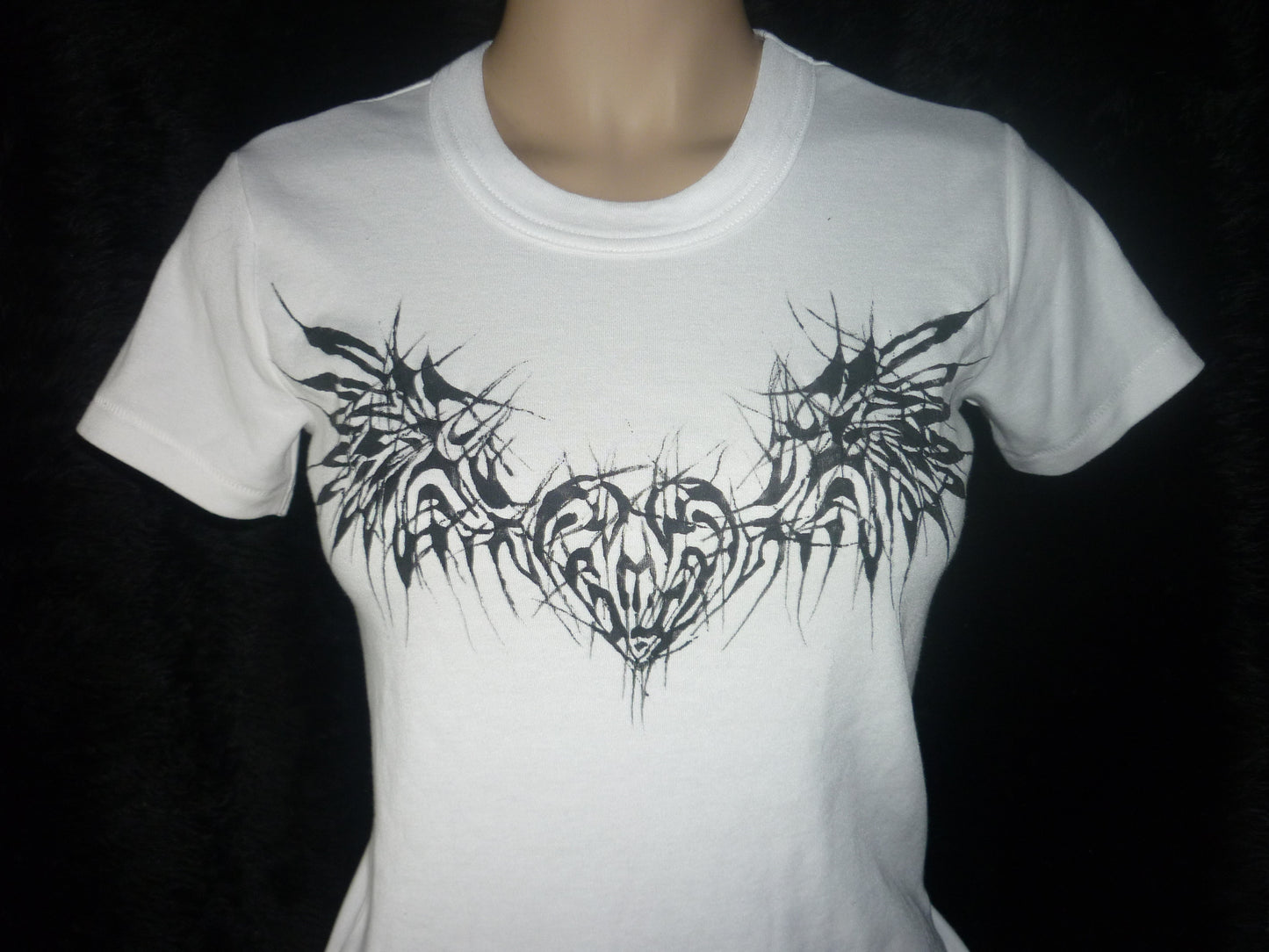 Hand painted white t