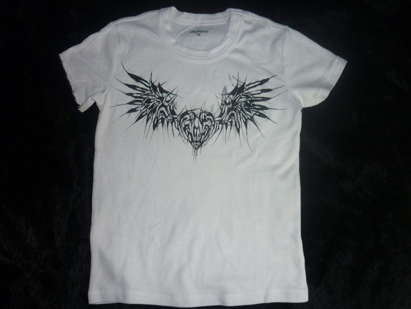 Hand painted white t