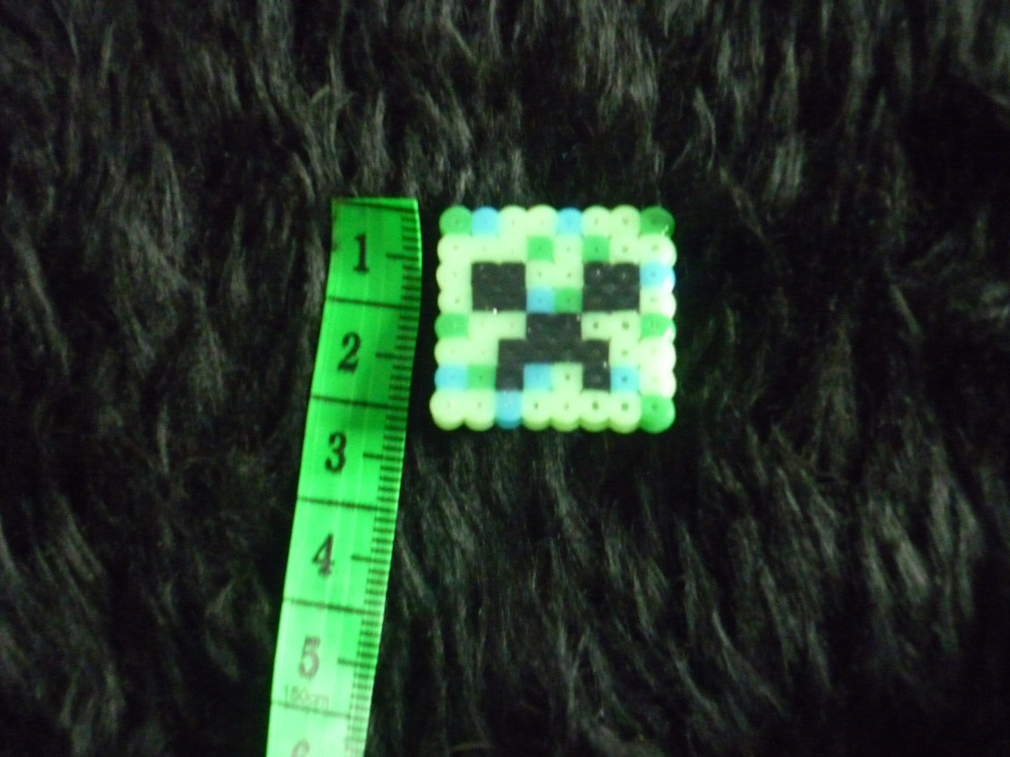 Handmade Creeper Hama beads pin