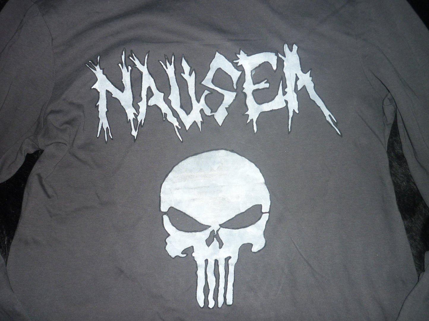 Nausea hand painted long t