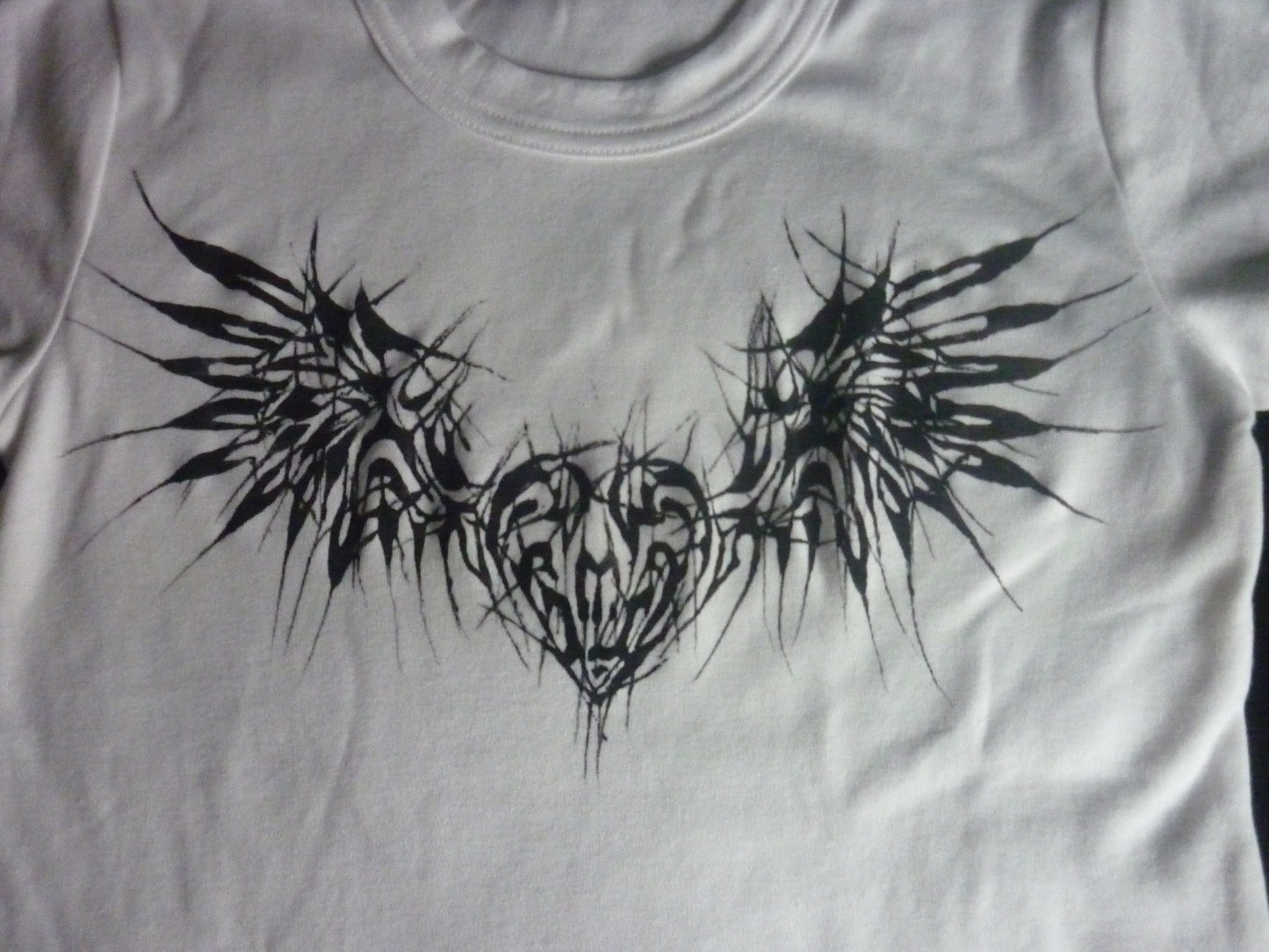 Hand painted white t