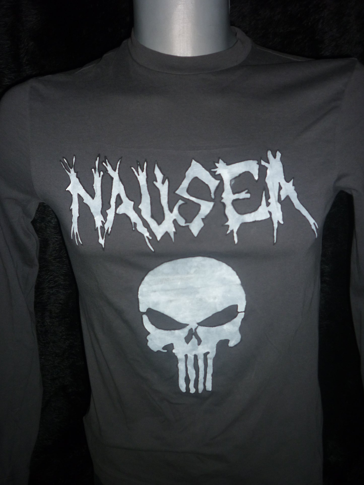 Nausea hand painted long t