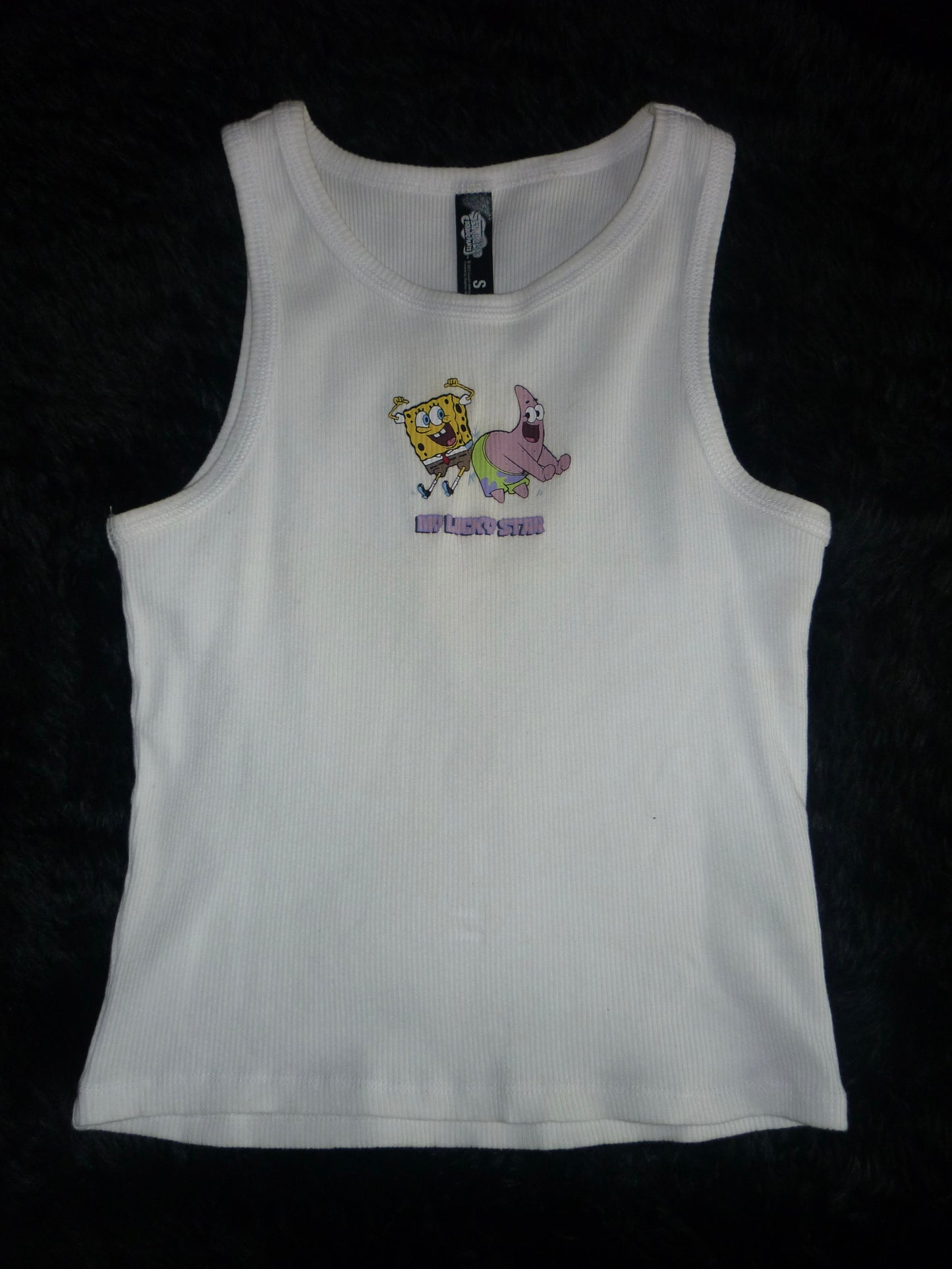 SpongeBob White Crop Top