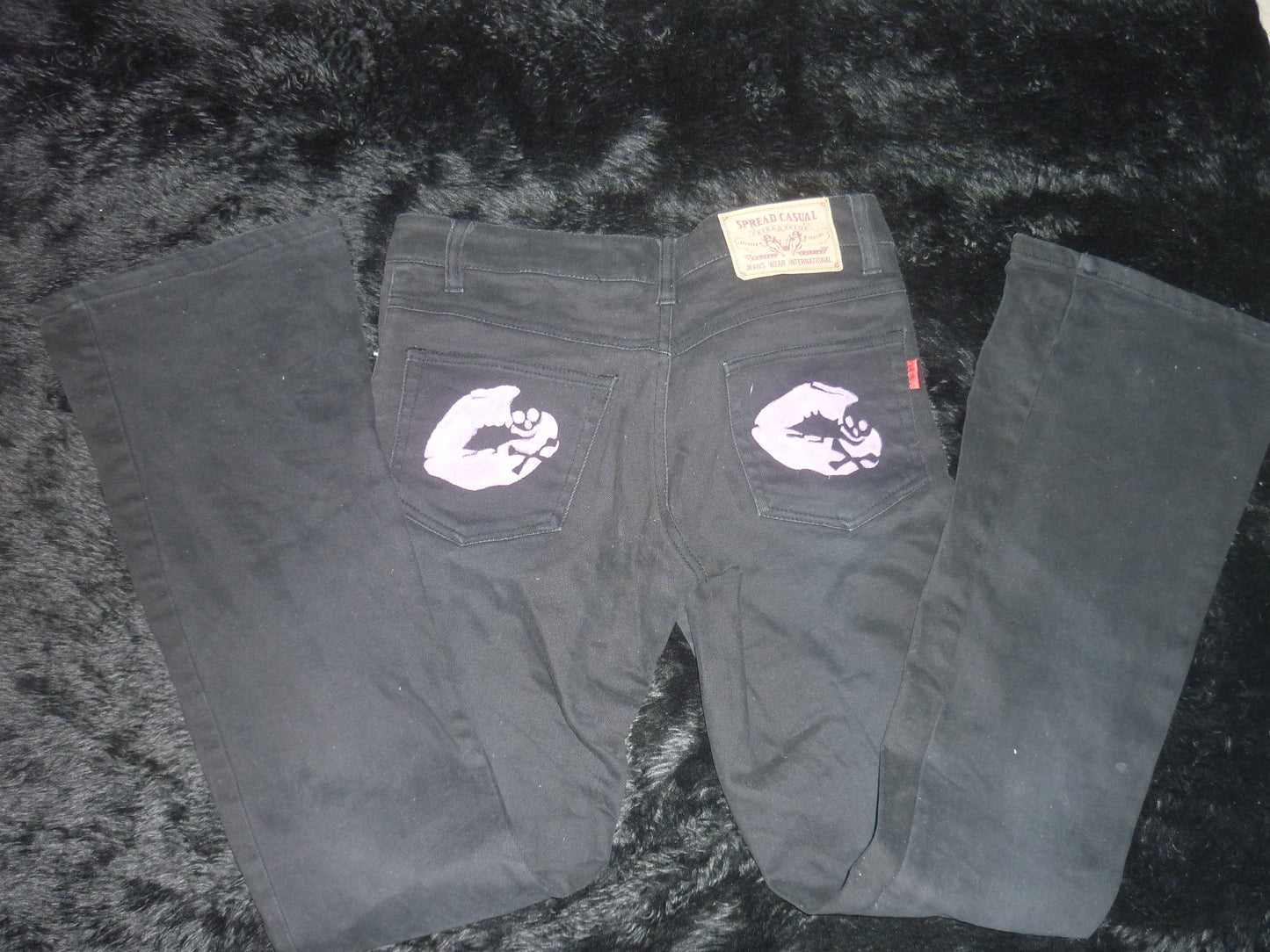 Flare low to mid rise jeans