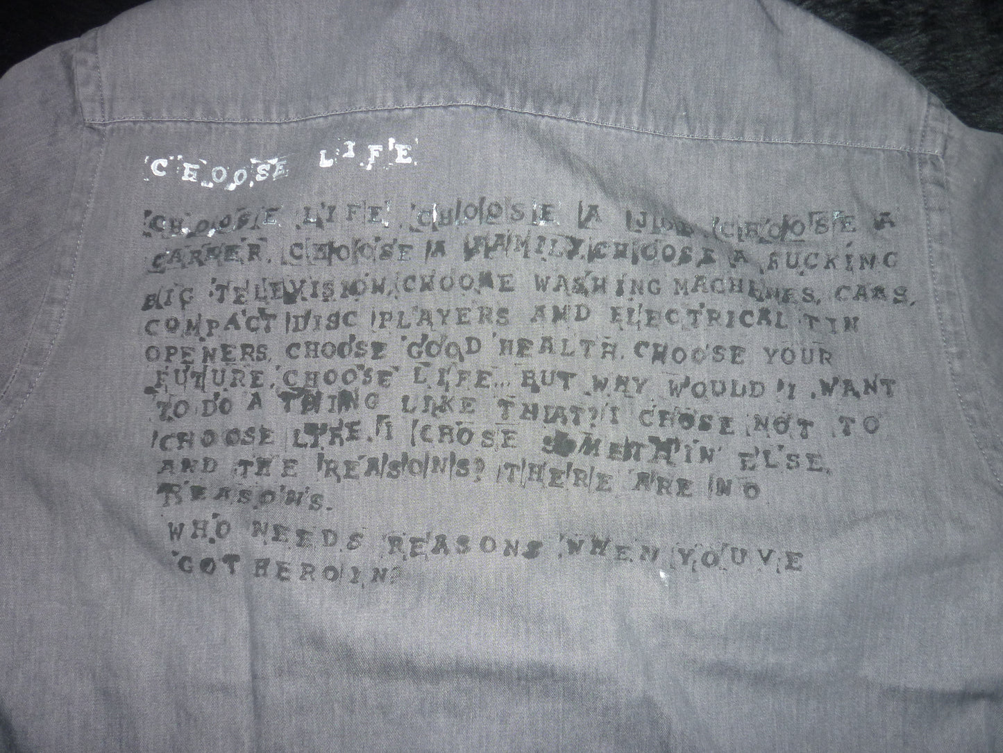 Trainspotting monologue t shirt