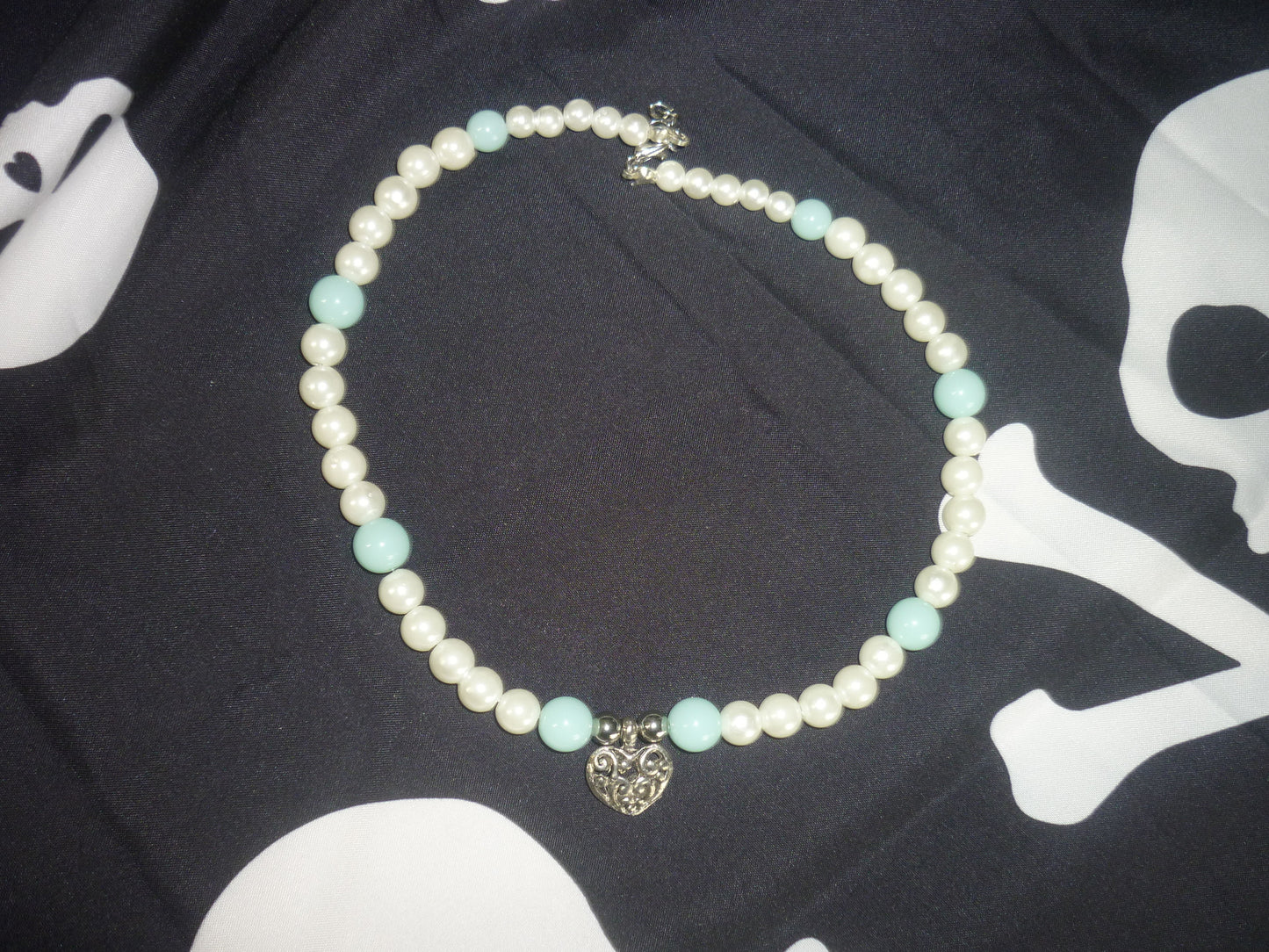 Hand made ocean heart necklace