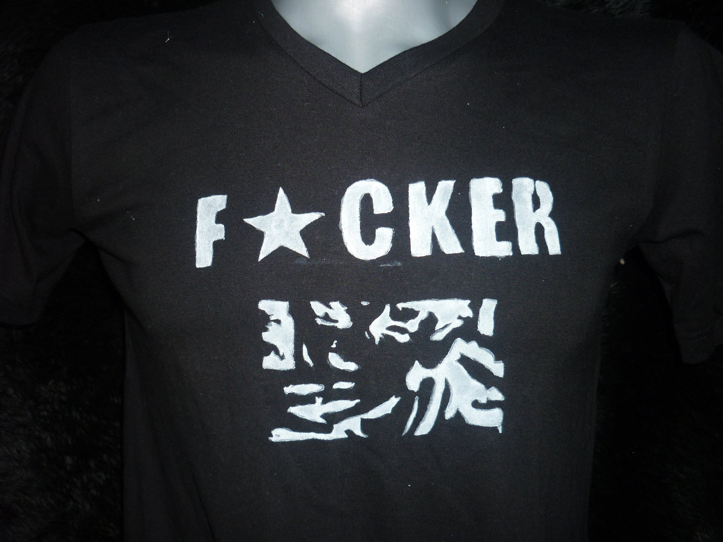 “F⭐️cker” hand painted t shirt