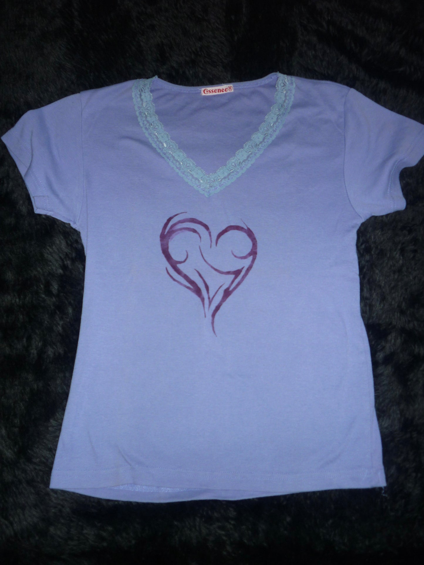 Light Purple Hand Painted T