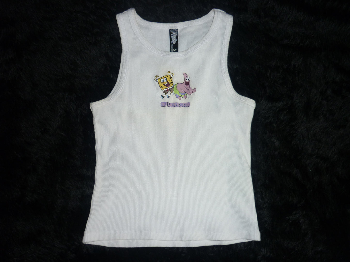 SpongeBob White Crop Top