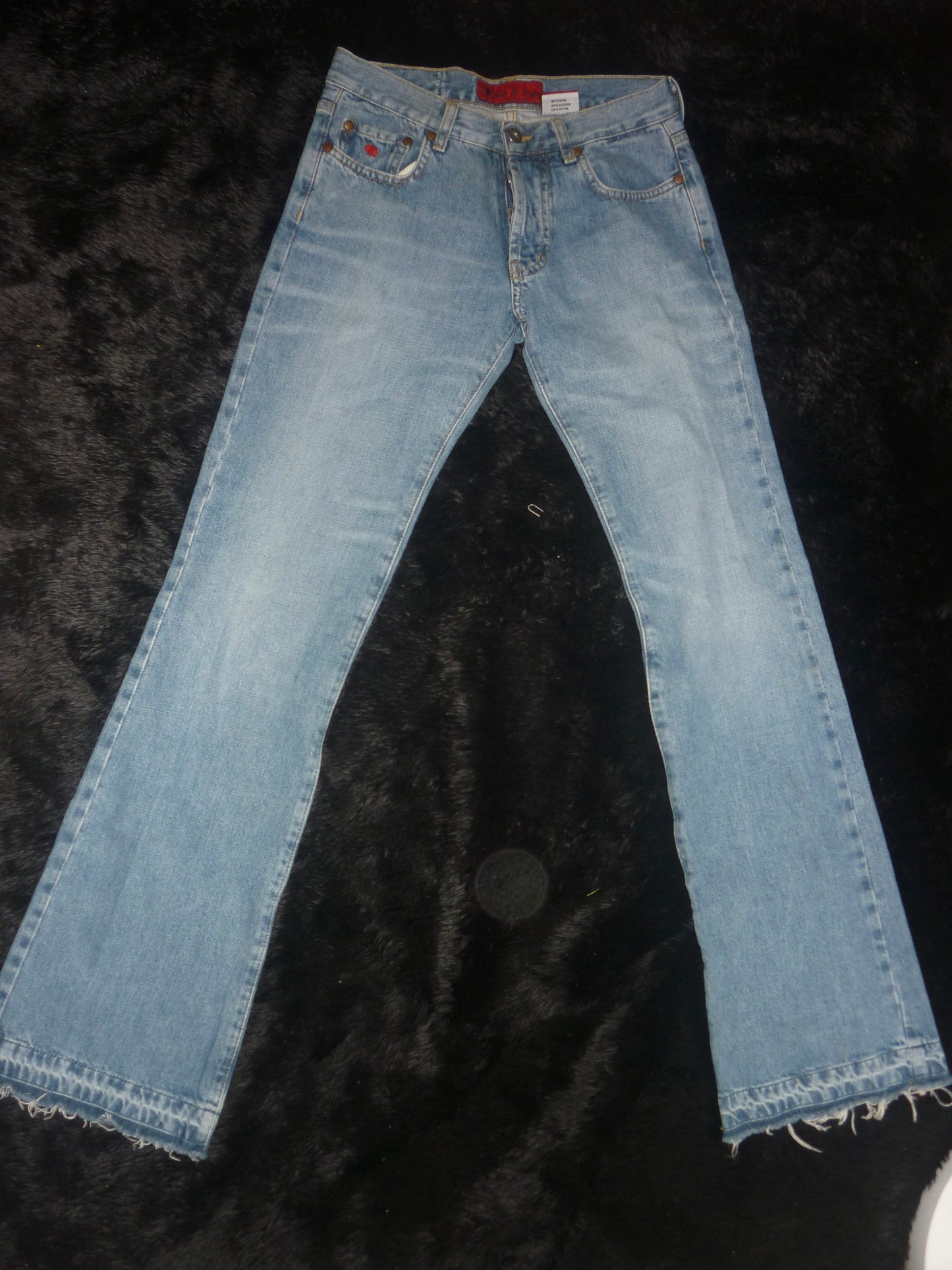 Low to mid rise flare jeans