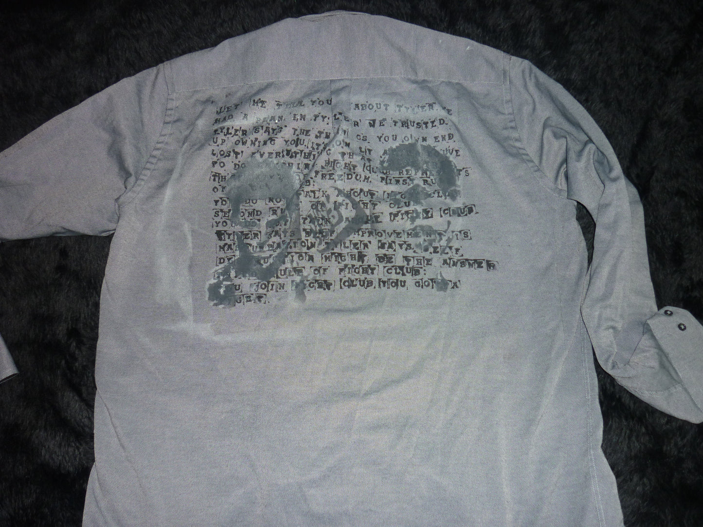 Fight club monologue men button up shirt