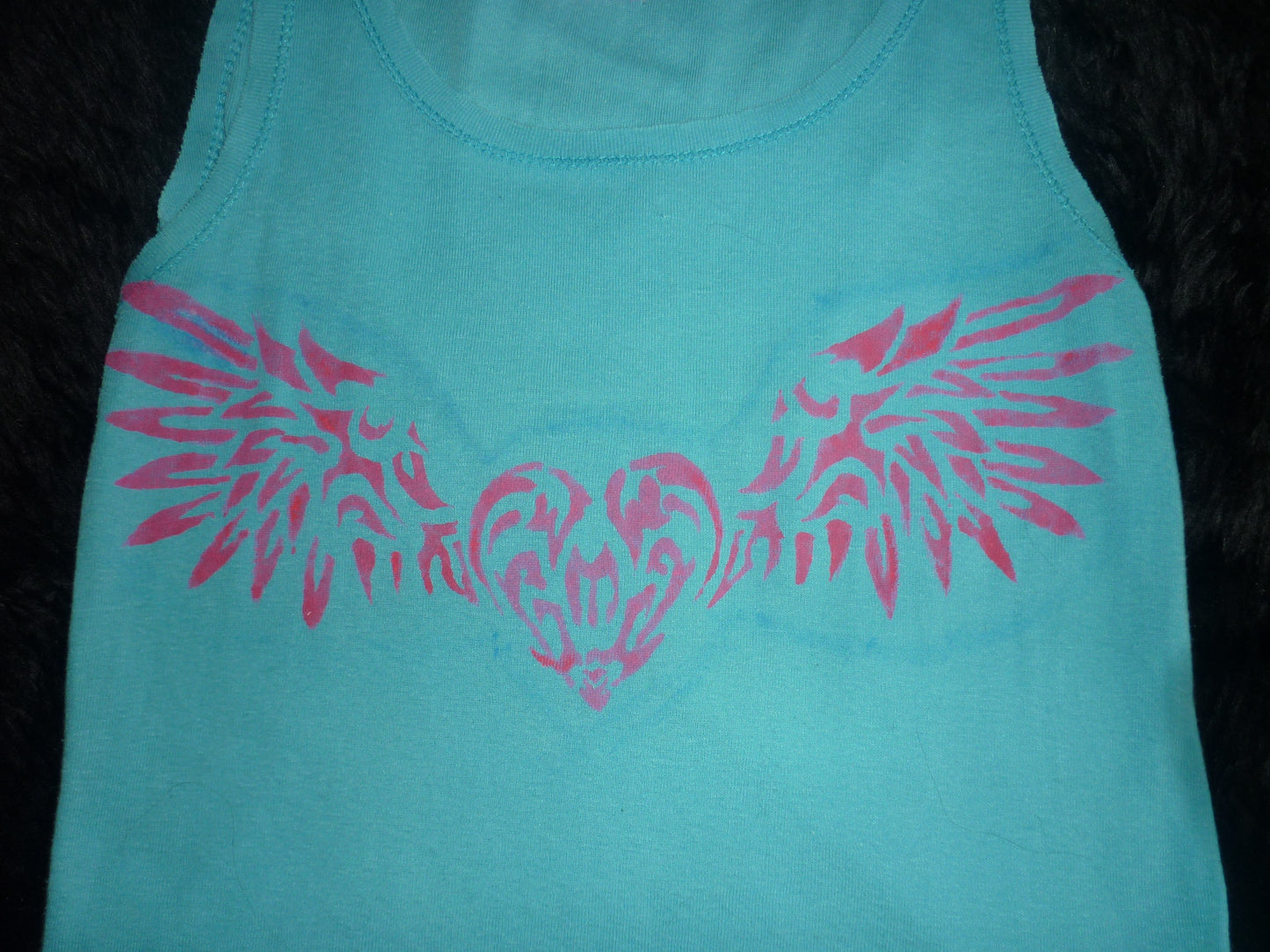 Hand Painted Baby Blue Top