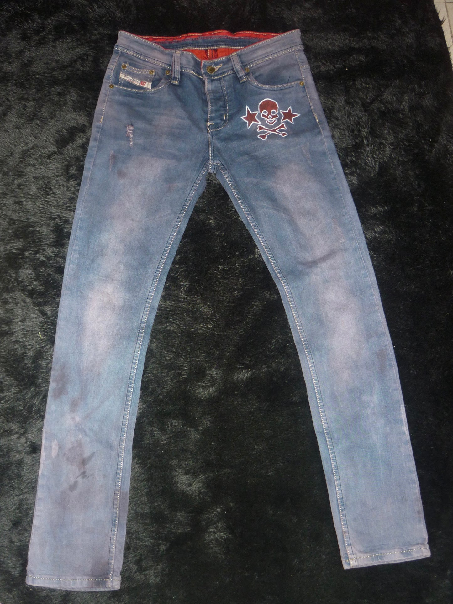 Diesel hand painted jeans