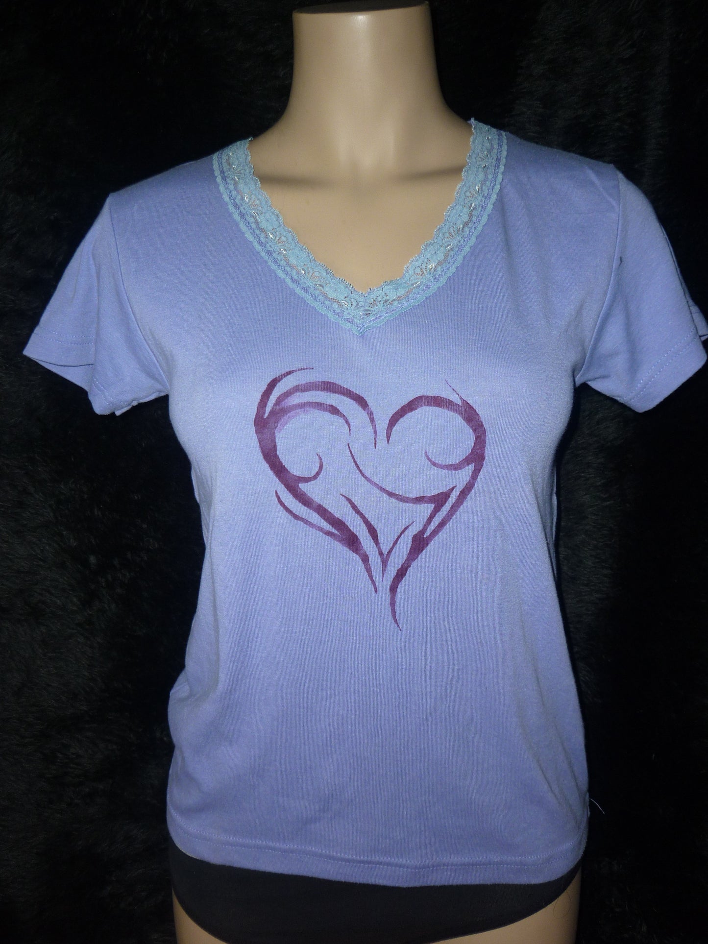 Light Purple Hand Painted T