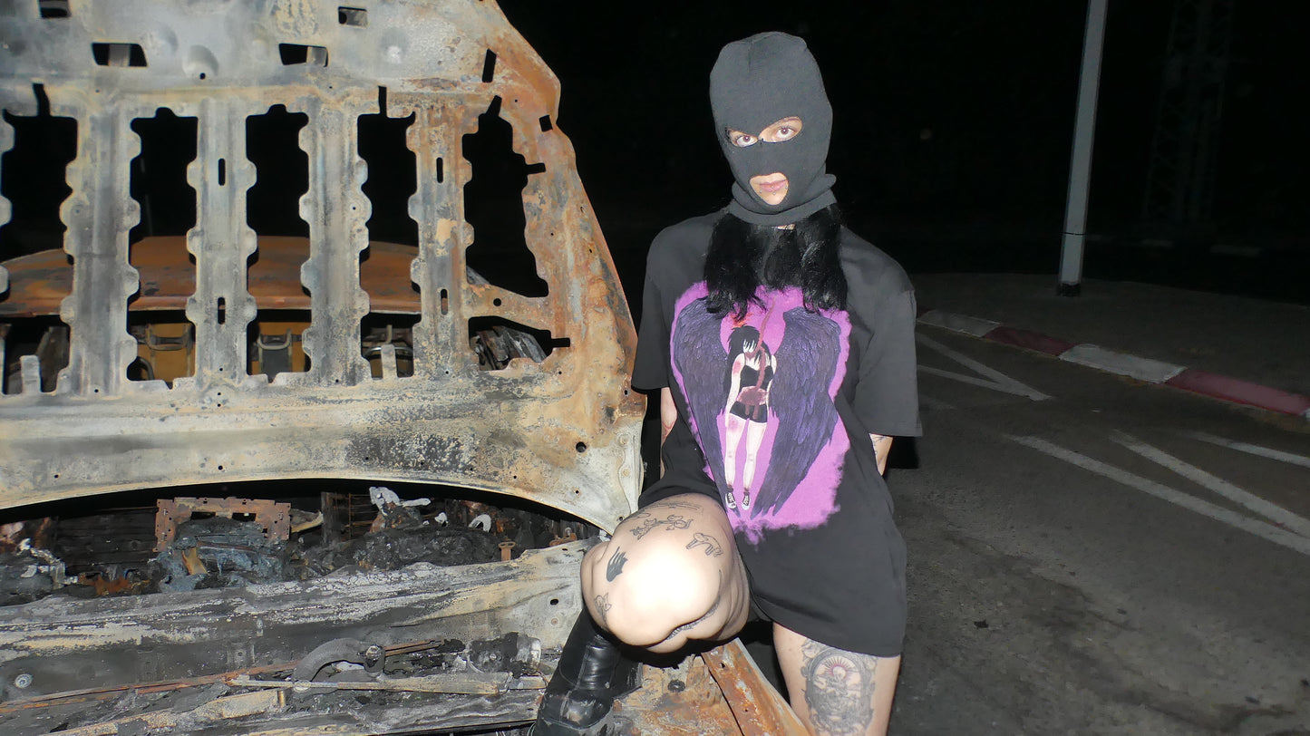 Sxicide angel black t shirt