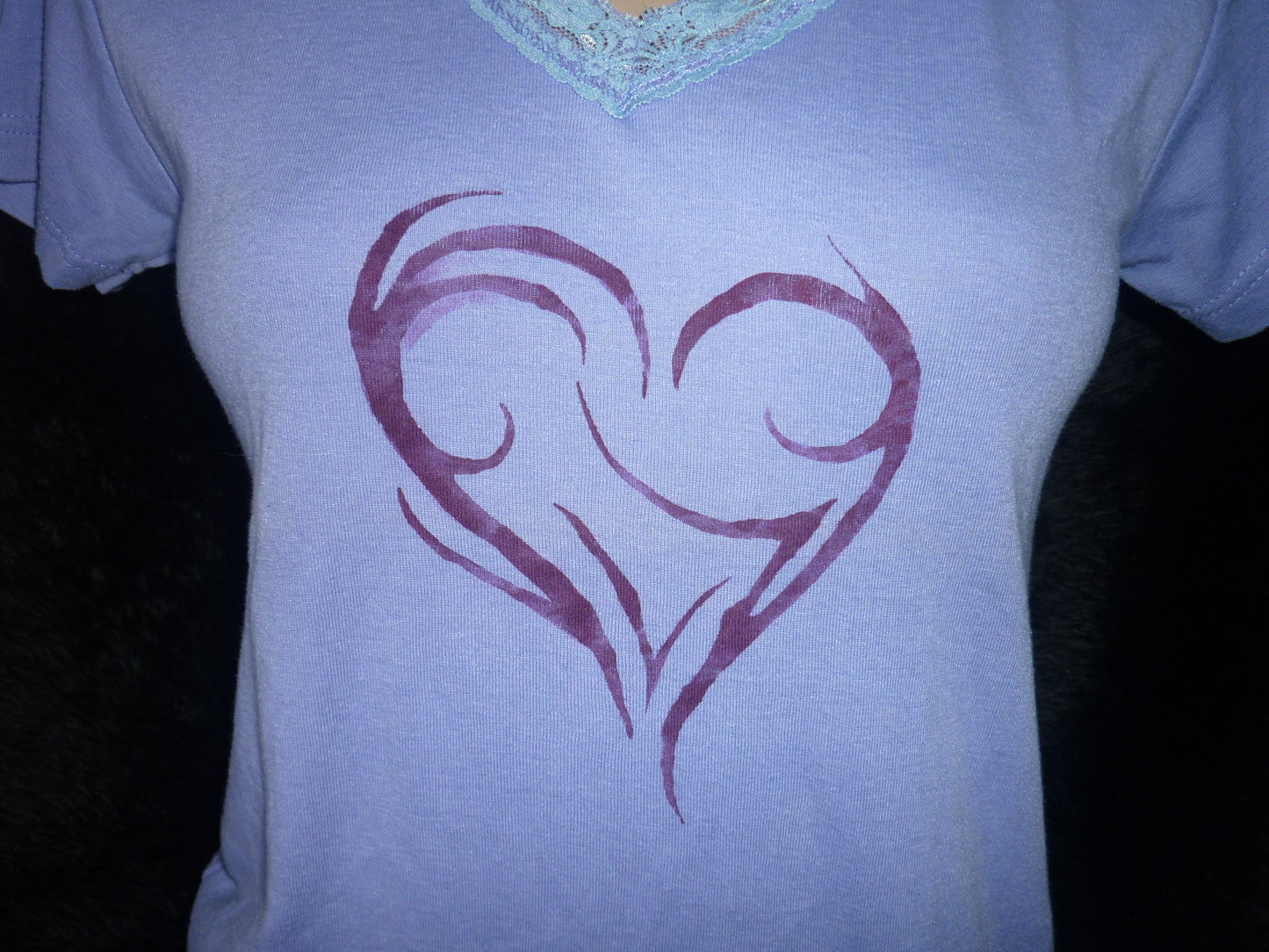 Light Purple Hand Painted T