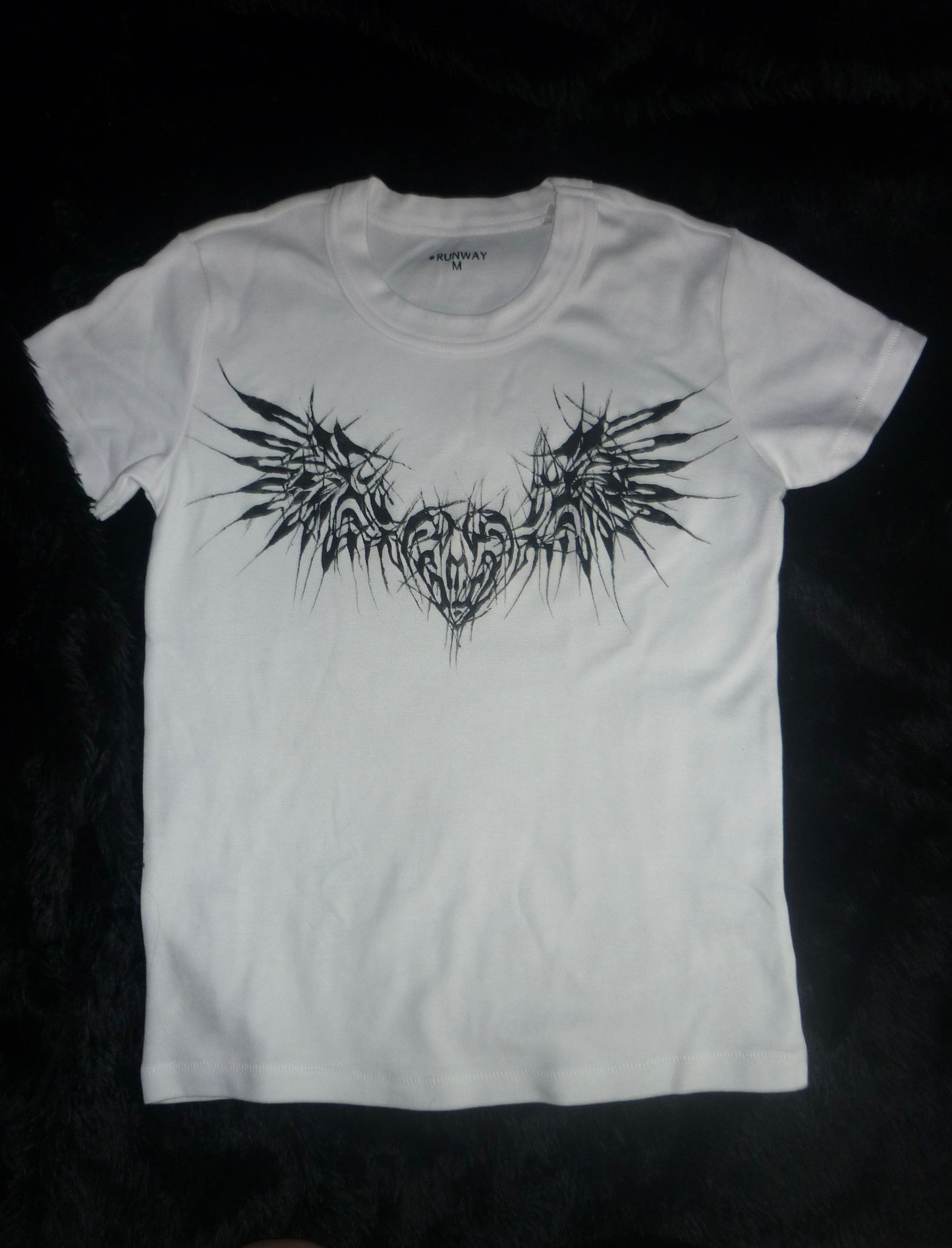 Hand painted white t