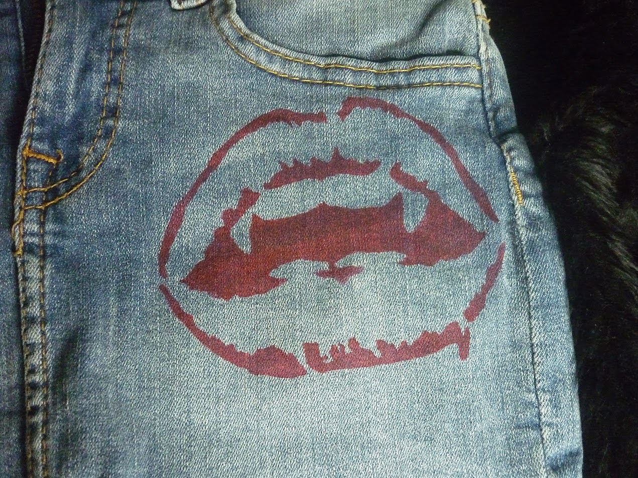 I 🤍 Emo Boys Hand Painted Mini Skirt