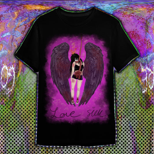 Sxicide angel black t shirt