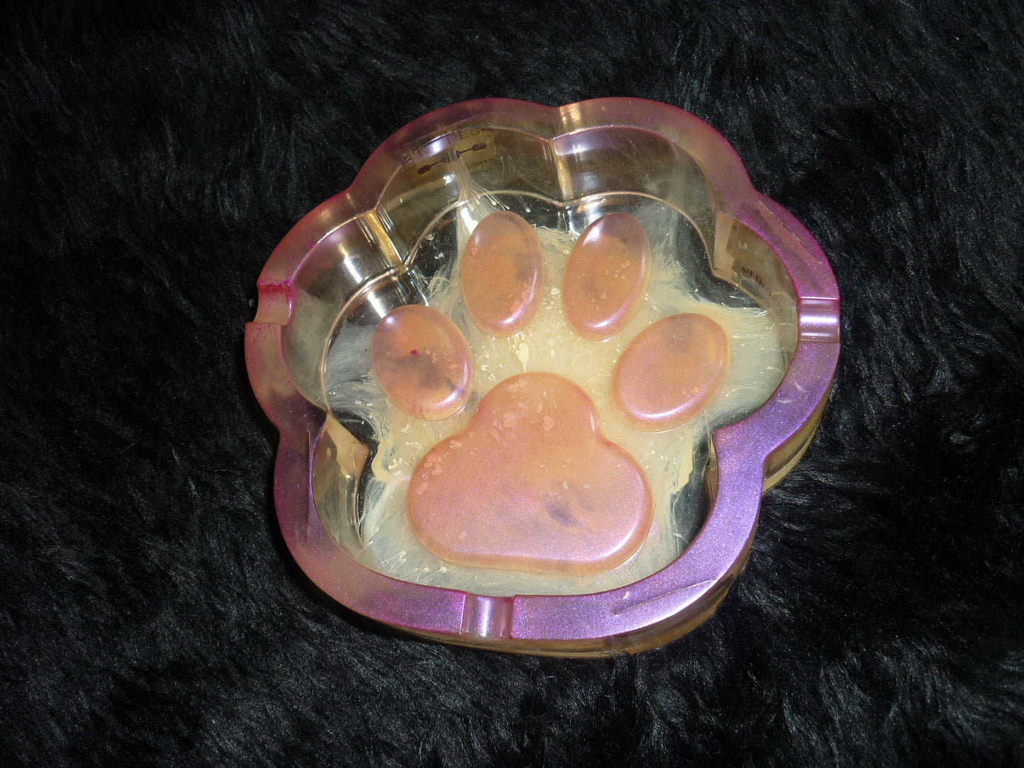 hand made paw ashtray