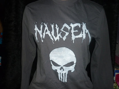 Nausea hand painted long t