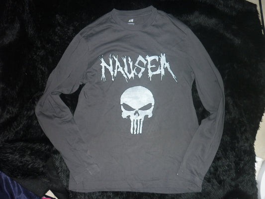 Nausea hand painted long t