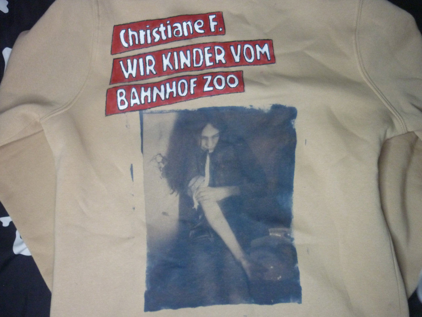 Sun printed hand painted christiane f jacket