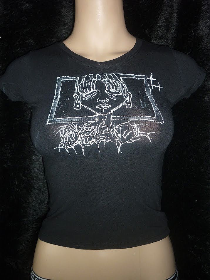 Hand Painted Black Baby T