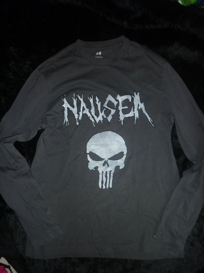 Nausea hand painted long t