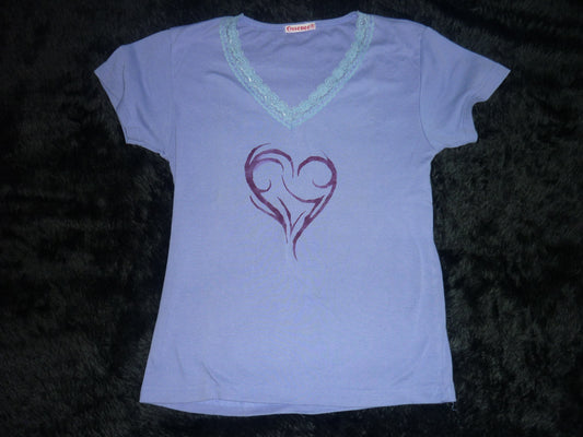 Light Purple Hand Painted T