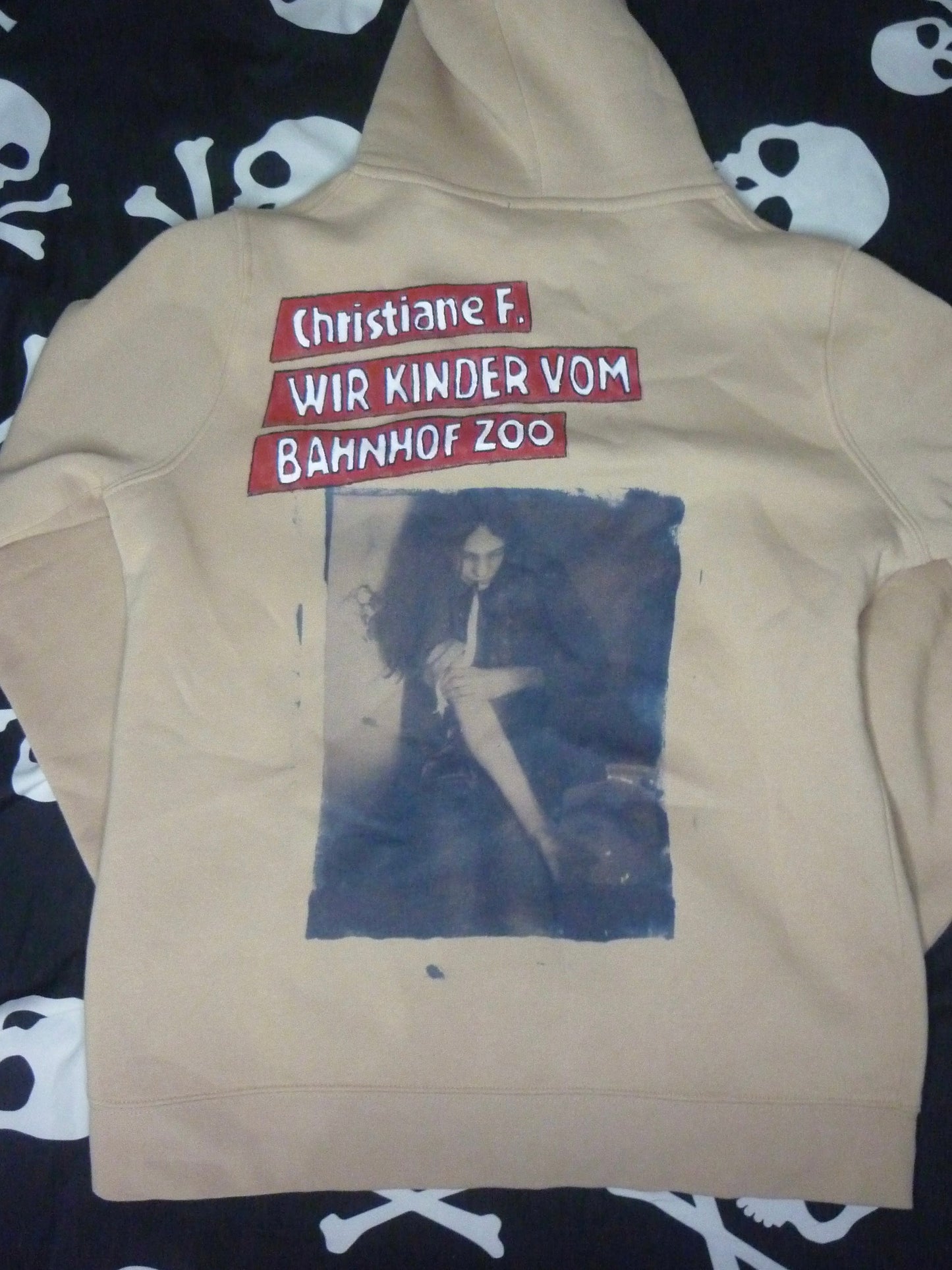 Sun printed hand painted christiane f jacket