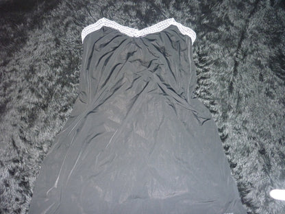 Night gown with hand sewn lace