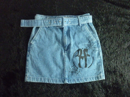 Hand Painted Jean Skirt