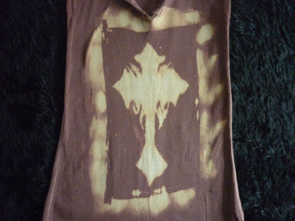 Hand Painted Cross Brown Top