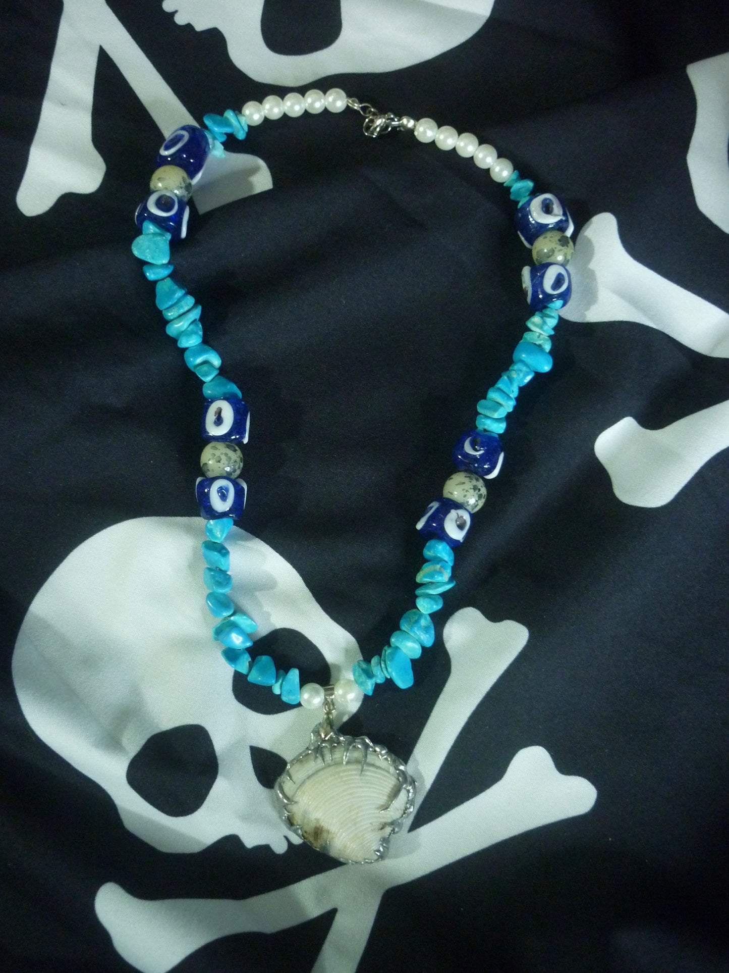 Hand made evil eye necklace