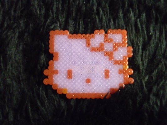 Hello kitty Hama beads pin